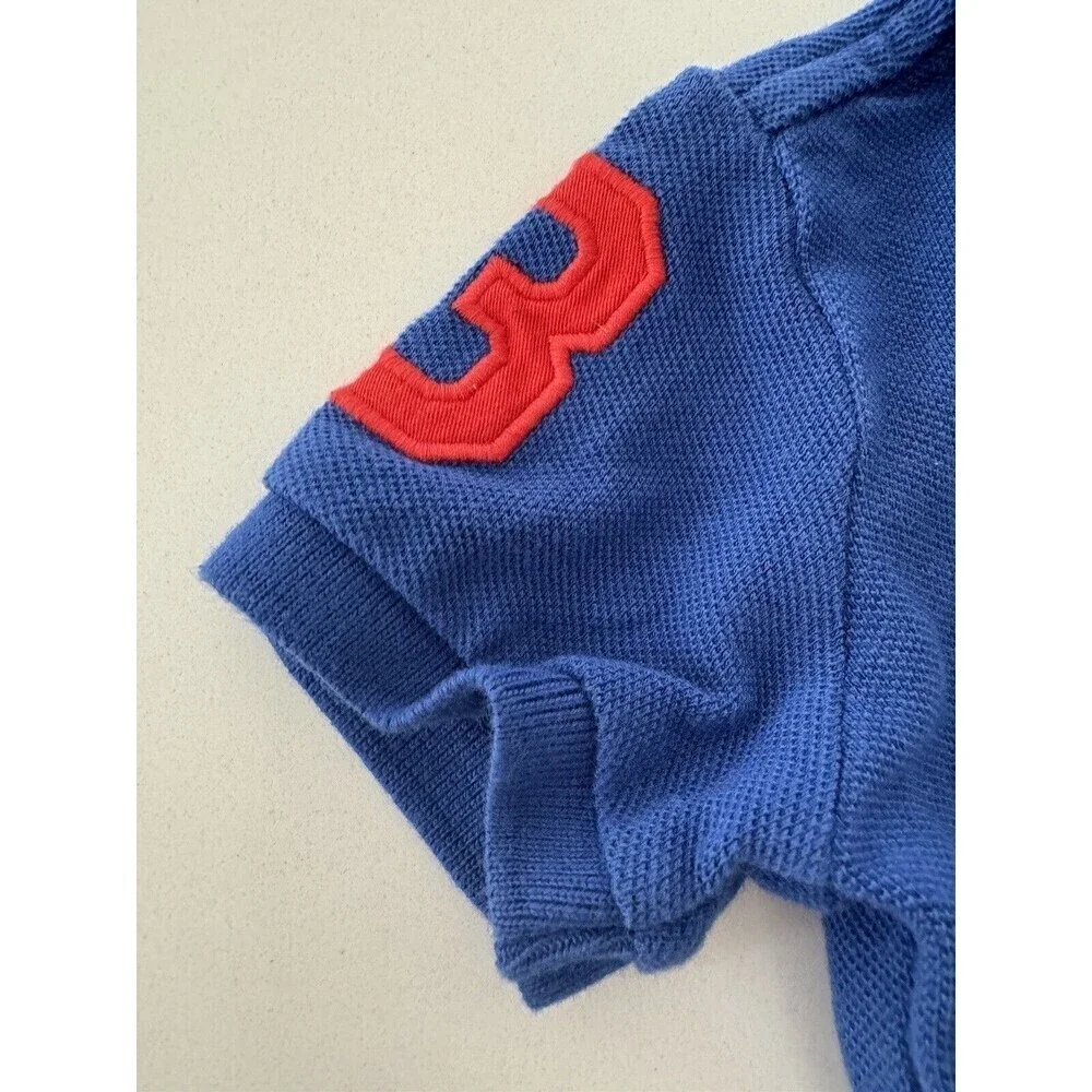 Ralph Lauren Blue Baby Boy Cotton Mesh Polo Shirt 6M